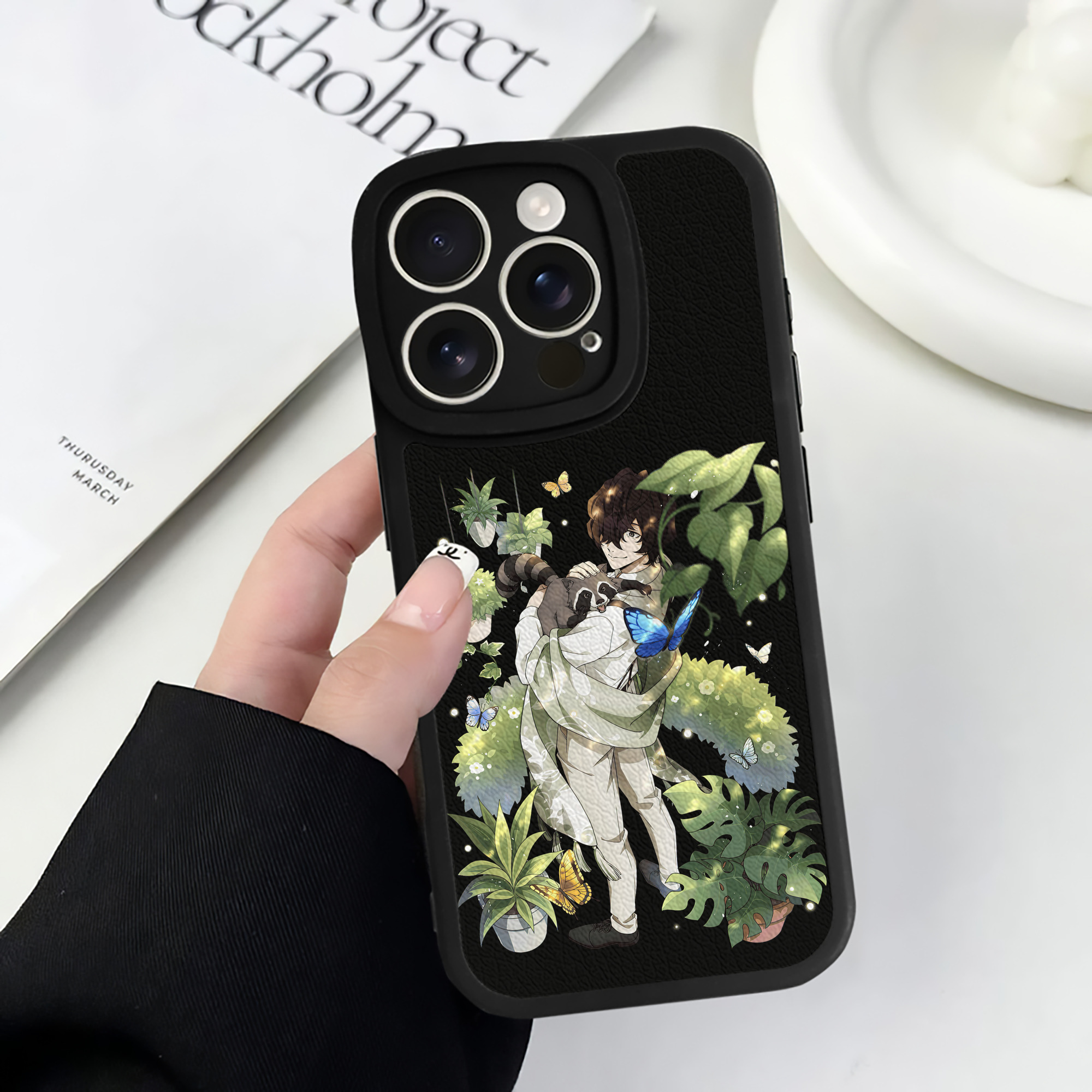 （画像用） 文豪ストレイドッグス Bungo Stray Dogs 【iPhone 16シリーズ対応】シリコンスマホケース（レザー調） 材質：シリコン